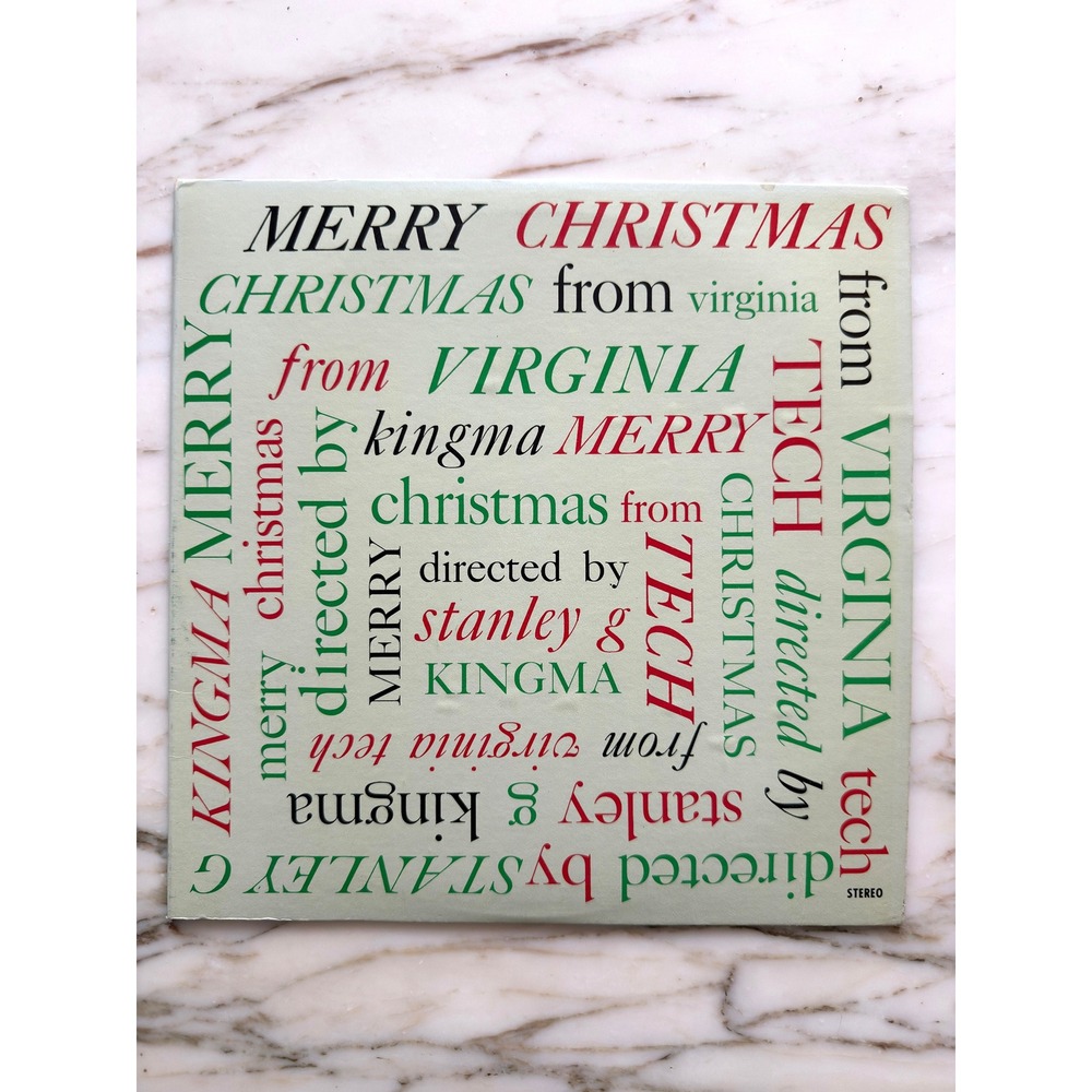 Vintage Virginia Tech Christmas Choir Vinyl LP Merry Christmas Hokies